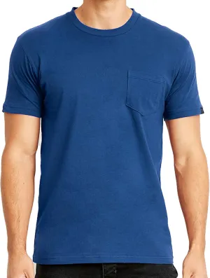 Men's Premium Cotton Jersey Crew Neck Plain & Heather Pocket T-Shirts (Regular - 3XL Sizing)