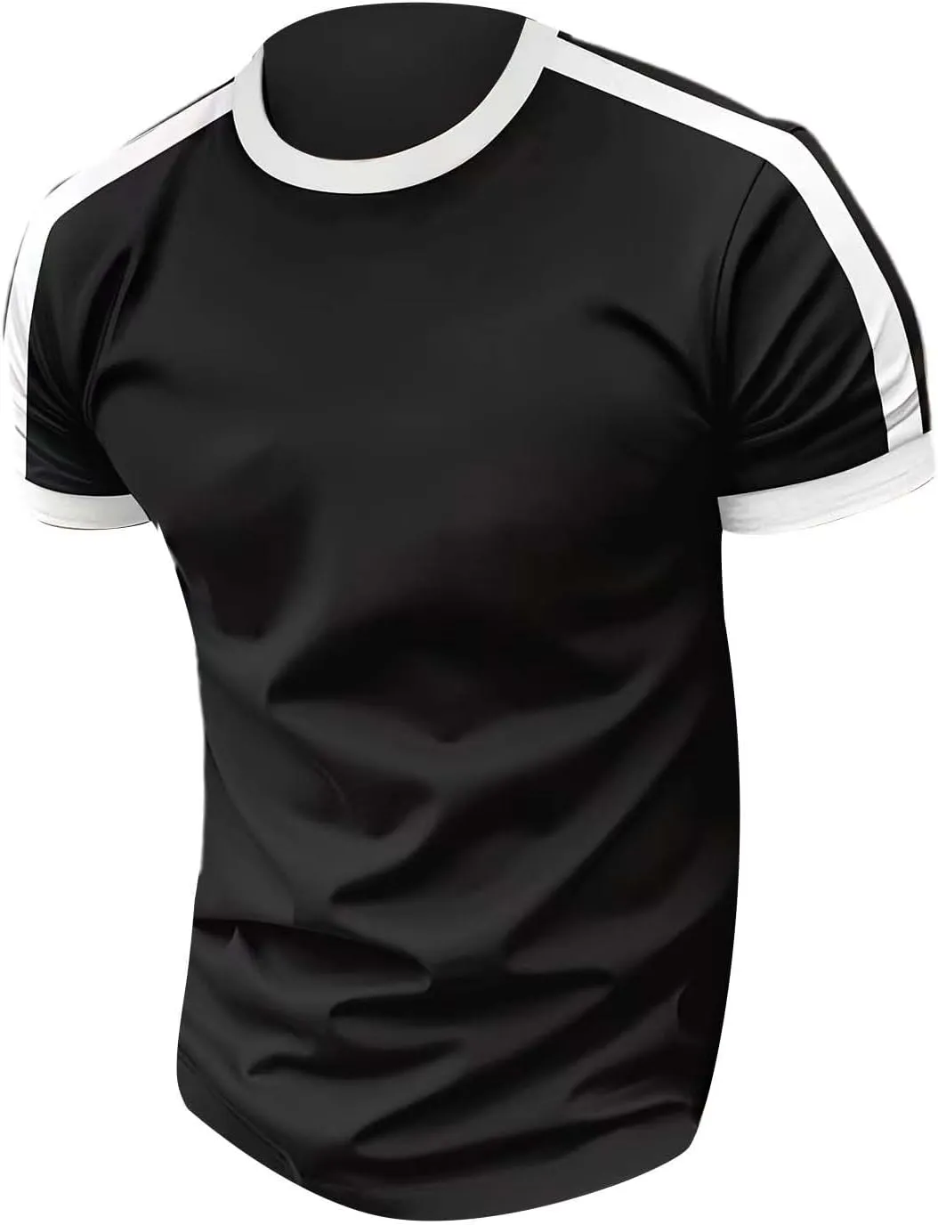 Men's Raglan Jersey Baseball Tee Shirt Trendy Muslce Fit Bodybuilding Workout Gym Tees Short Sleeve Hipster T-Shirts