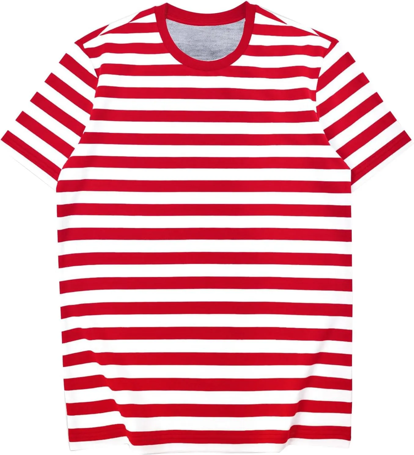 Mens Short Sleeve T-Shirts Trendy Striped Color Block Crewneck Basic Tee Shirt Stretch Summer Beach Vacation Tops