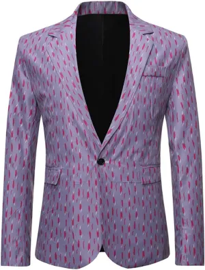 Men's Single Button White Tuxedo Blazer Slim Fit Business Casual Suit Jacket