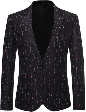 Men's Single Button White Tuxedo Blazer Slim Fit Business Casual Suit Jacket