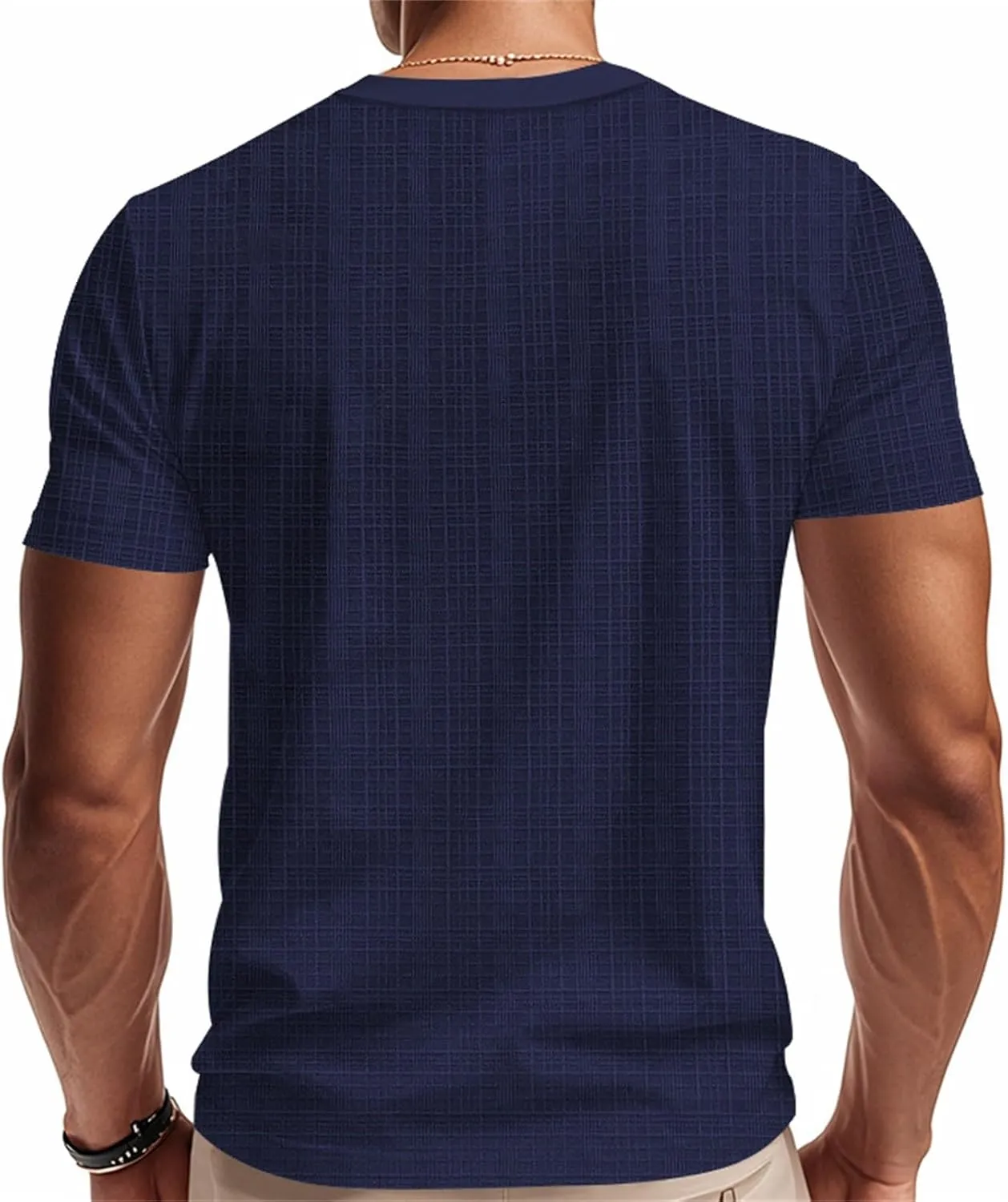 Mens Slim Fit Muscle Cardigans Shirts Sexy V Neck Open Front Button Down Collarless Shirt 2025 Fashion Casual