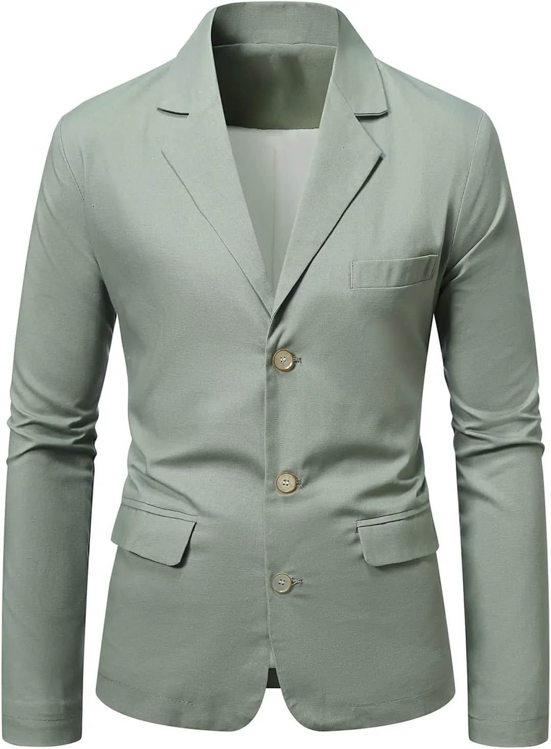 Mens Sport Coats One Button Blazer Lapel Casual Formal Trendy Slim Fit Solid Lightweight Business Party Wedding Suits