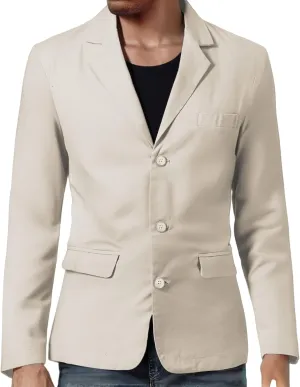 Mens Sport Coats One Button Blazer Lapel Casual Formal Trendy Slim Fit Solid Lightweight Business Party Wedding Suits