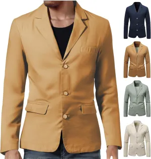 Mens Sport Coats One Button Blazer Lapel Casual Formal Trendy Slim Fit Solid Lightweight Business Party Wedding Suits