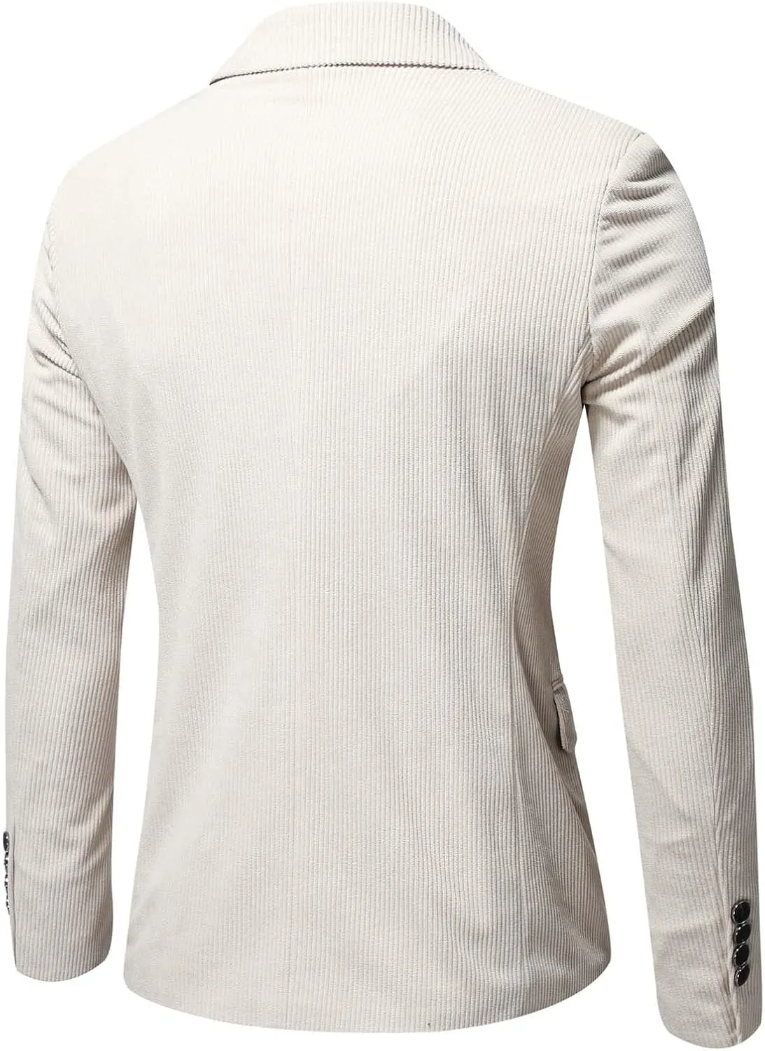 Mens Suits,Men's Casual Corduroy Blazer Jacket One Button Suit Jacket Slim Fit Sport Coat for Autumn Winter