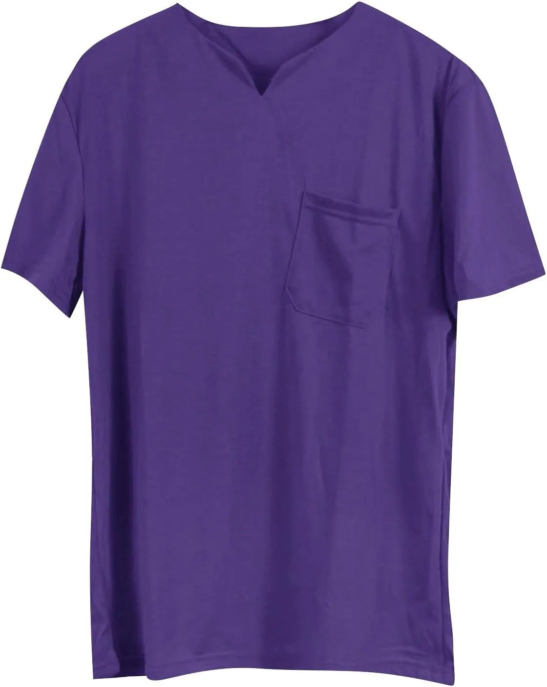 Mens Summer Casual T Shirts Plus Size Chest Pocket Short Sleeve V Neck Quick Dry Tee Undershirts Hiking Working Tops