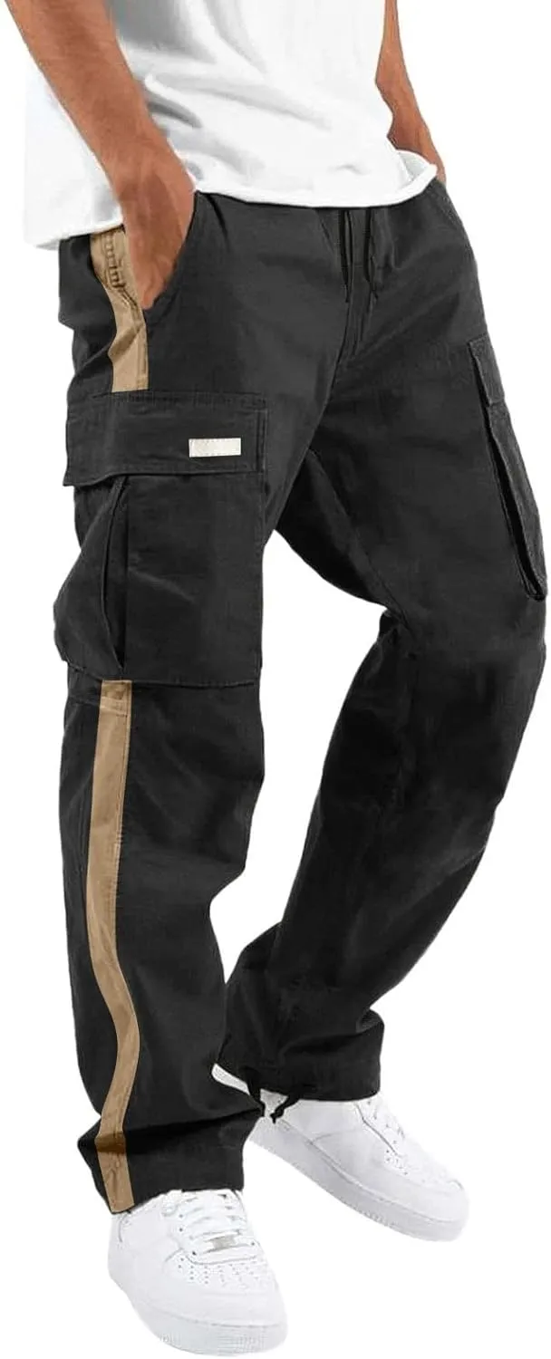 Mens Sweatpants with Pockets Big and Tall Slim Fit Camouflage Pants Cargo Pants for Men Stretch Men's Slim Fit Fleece