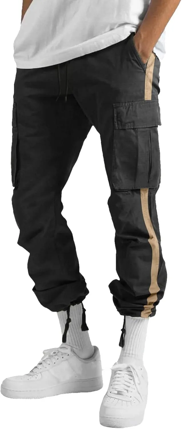 Mens Sweatpants with Pockets Big and Tall Slim Fit Camouflage Pants Cargo Pants for Men Stretch Men's Slim Fit Fleece