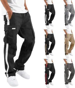 Mens Sweatpants with Pockets Big and Tall Slim Fit Camouflage Pants Cargo Pants for Men Stretch Men's Slim Fit Fleece
