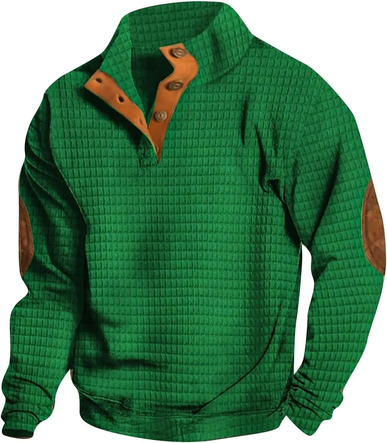 Men's Sweatshirt Loose 3D Printed Stand Collar Button Long Sleeve Hoodie Comfortable Men's Sweatshirt Hoodie Mens