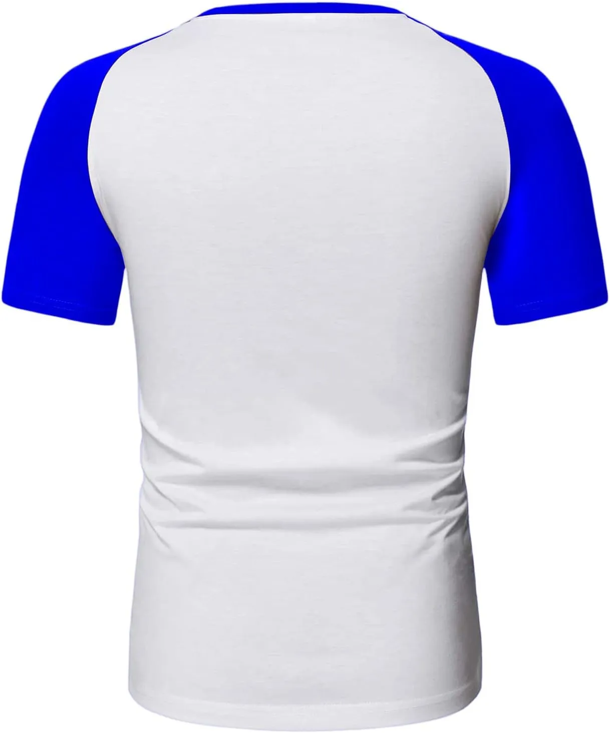 Men's T-Shirts Raglan Short Sleeve Casual Summer Slim Fit Muscle Workout Cooling Plain T-Shirt Basic Soft Cotton Tshirts