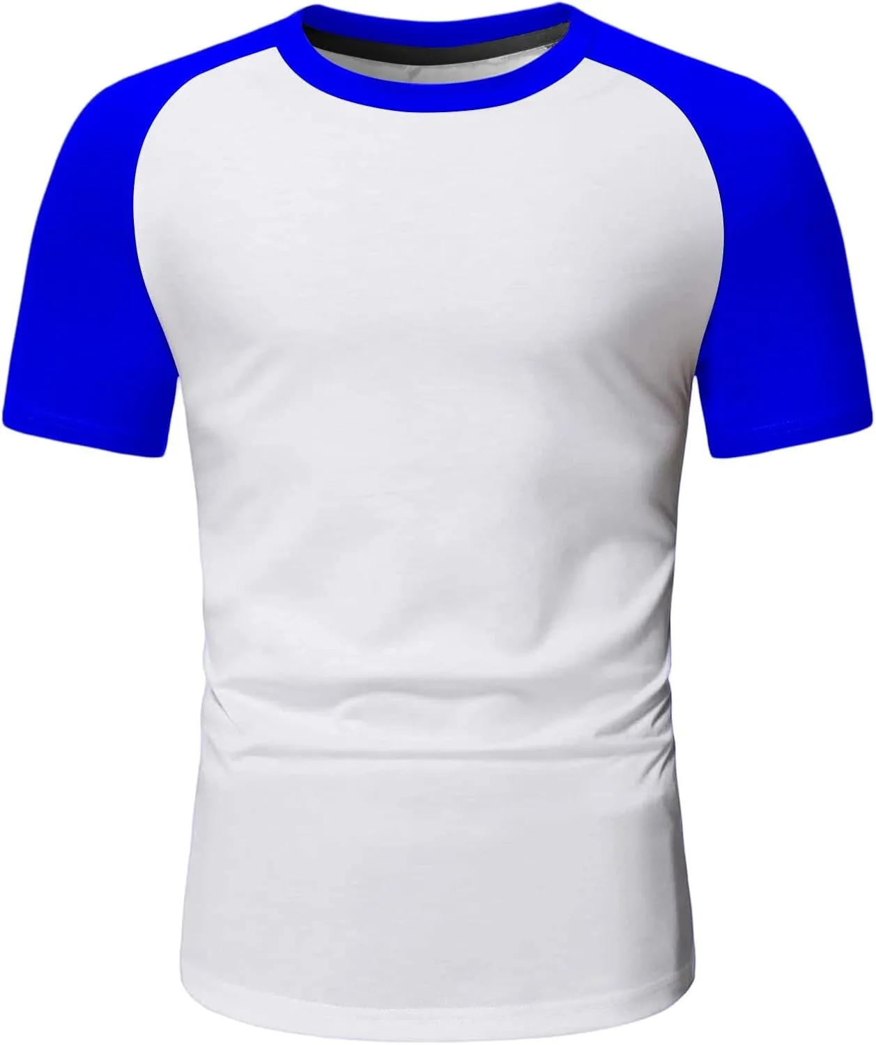 Men's T-Shirts Raglan Short Sleeve Casual Summer Slim Fit Muscle Workout Cooling Plain T-Shirt Basic Soft Cotton Tshirts