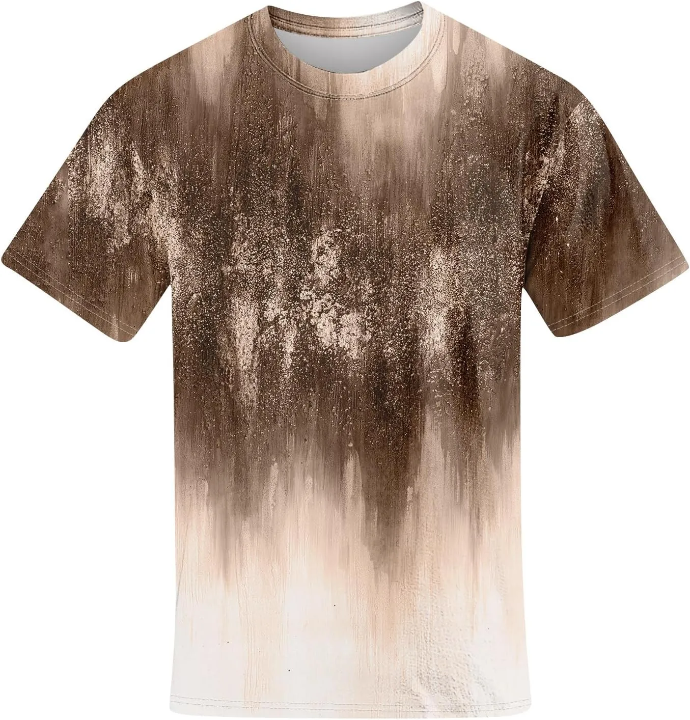 Men's Tie Dye T-Shirt Oversized Gradient Color Short Sleeve T-Shirt Summer Casual Crew Neck Loose Fit Tee Shirts