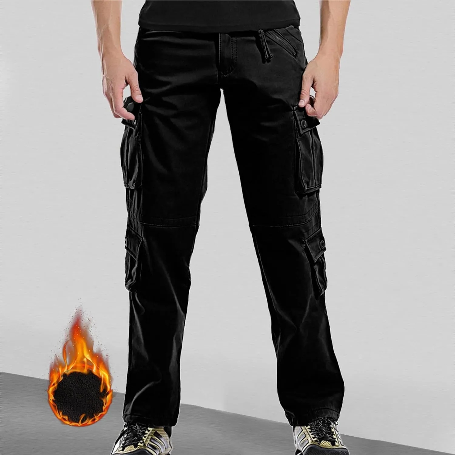 Mens Work Pants Big and Tall Hiking Pants Mens Black Stretchy Work Pants All Terrain Cargo Pants for Men Khaki Pants