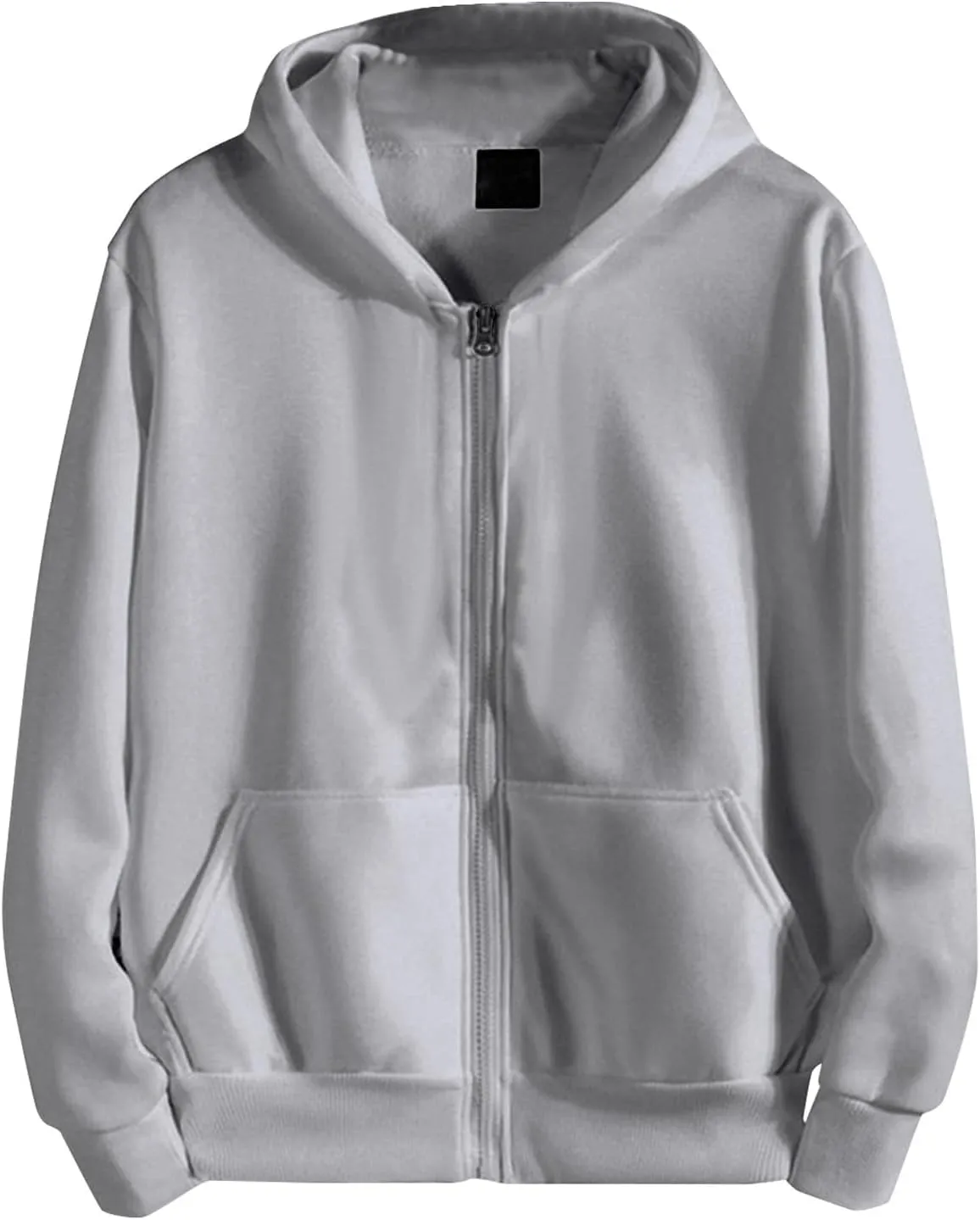 Mens Zip Up Hoodie Casual Drawstring Sweatshirts Pullover Jacket Hoodies