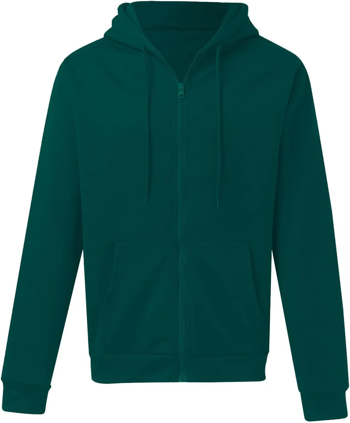 Men's Zip-Up Hoodie Fleece Full-Zip Hoodie Solid Soft Top Coat Long Sleeve Hooded Sweatshirt Top Jacket Zip Up