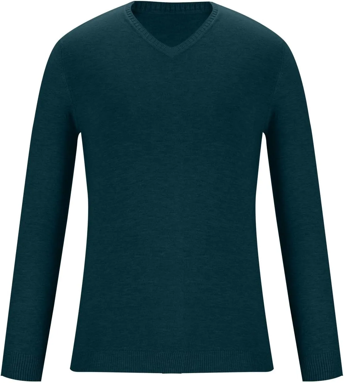 Muscularfit Long Sleeve Shirts for Men with Designs Loose Fit V Neck Knitted Cotton Sweaters Causal Fashion Pullover Top Fall