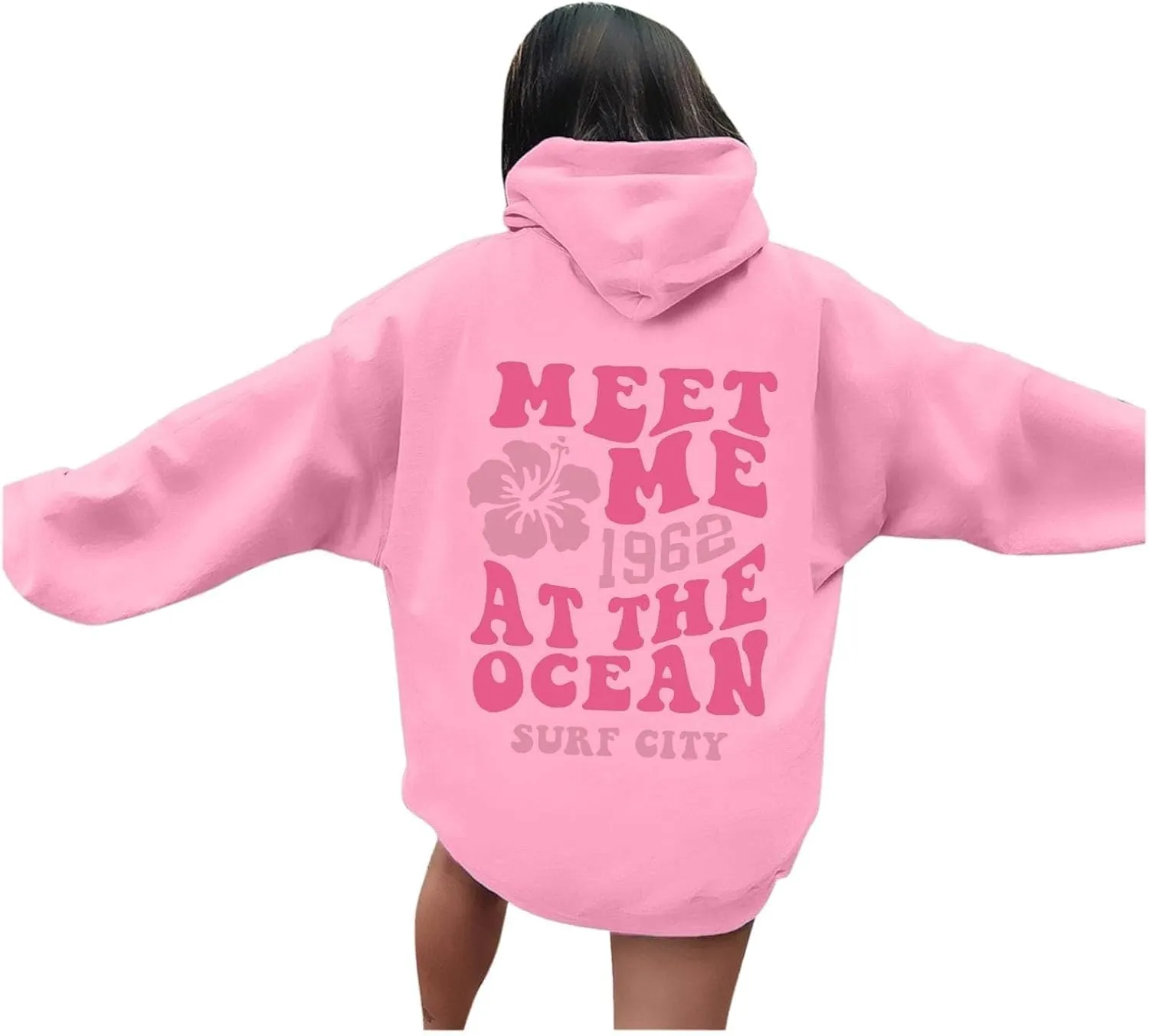 Oversized Sweatshirt For Women,Womens Oversized Letter Print Sweatshirts Casual Long Sleeve Pullover With Pockets