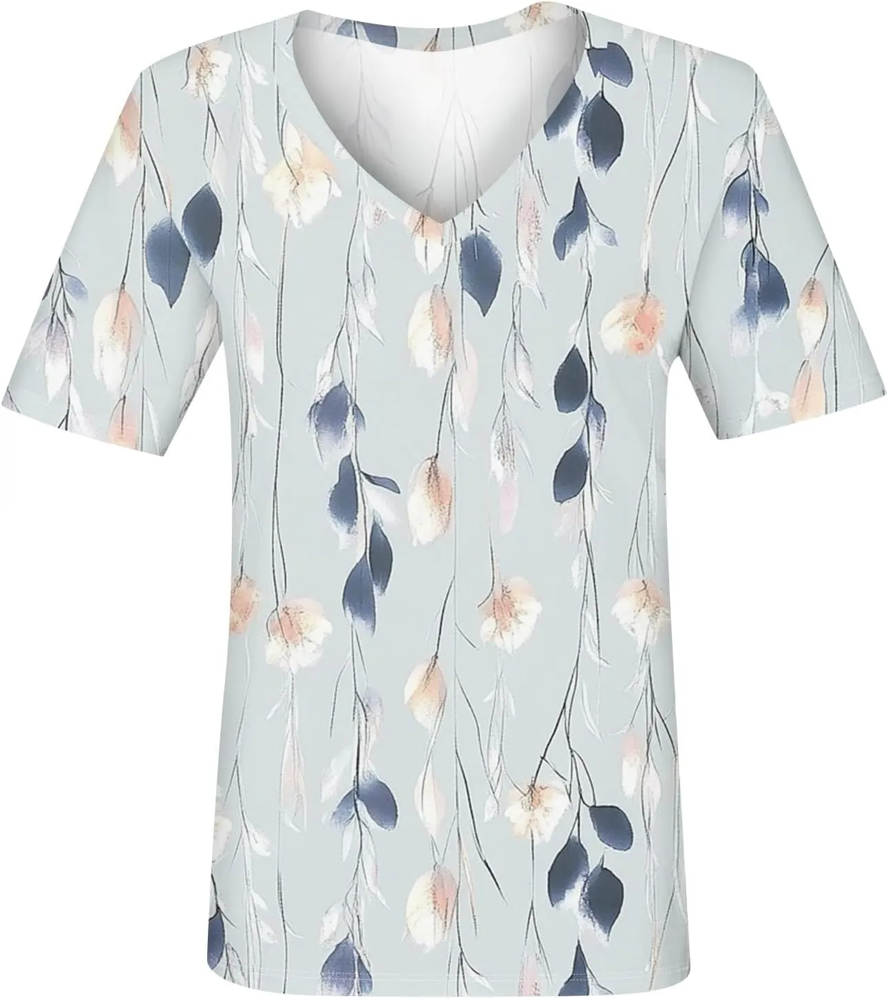 Oversized Tshirts for Women V Neck Summer Tops Short Sleeve Plus Size Casual Blouse Dressy Tee