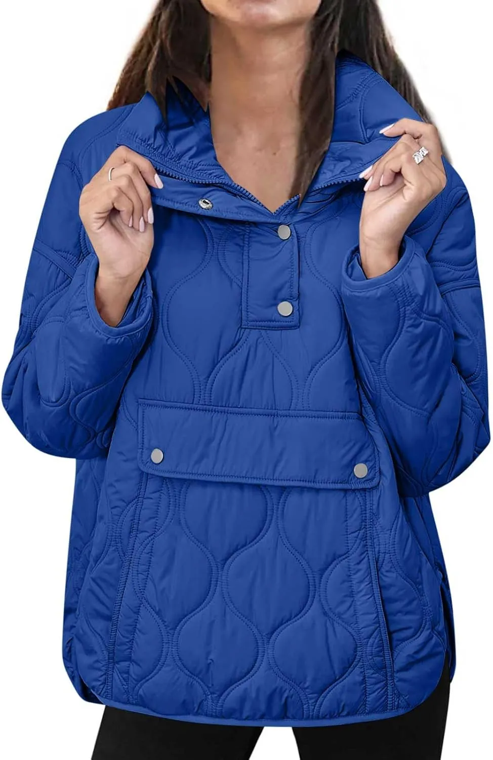 Parkas for Women Hooded Oversized Puffer Jacket Warm Thick Long Outwear 2025 Daily Casual Fashion Coat with Pocket