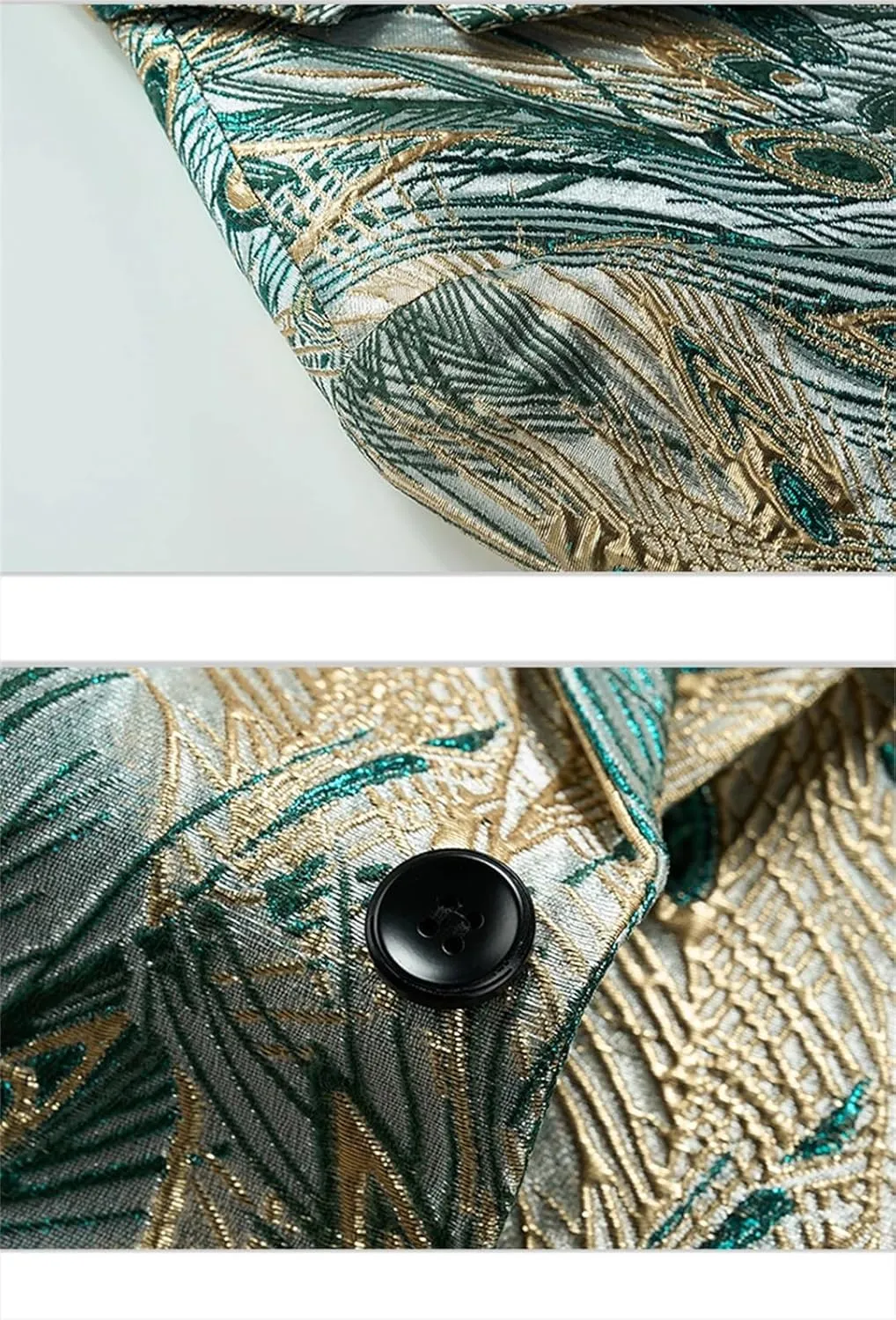 Peacock Feathers Blazers for Men Slim Fit Print Dress Jacket