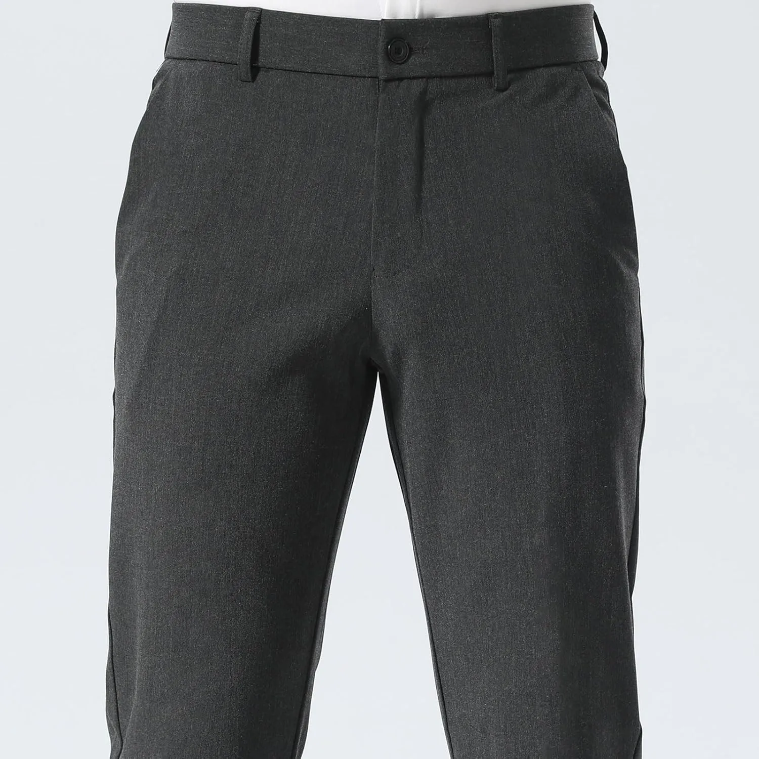 Plaid&Plain Men’s Slim Fit Dress Pants Stretch Dress Pants