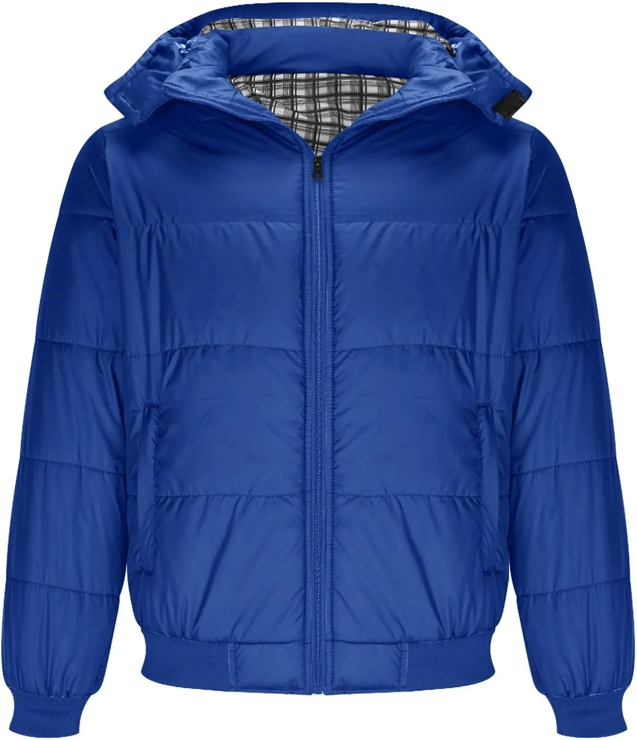 Puffer Jacket Men Lightweight Hooded Down Jacket Windproof Insulated Jacket Warm Ski Coat Padded Winter Jacket
