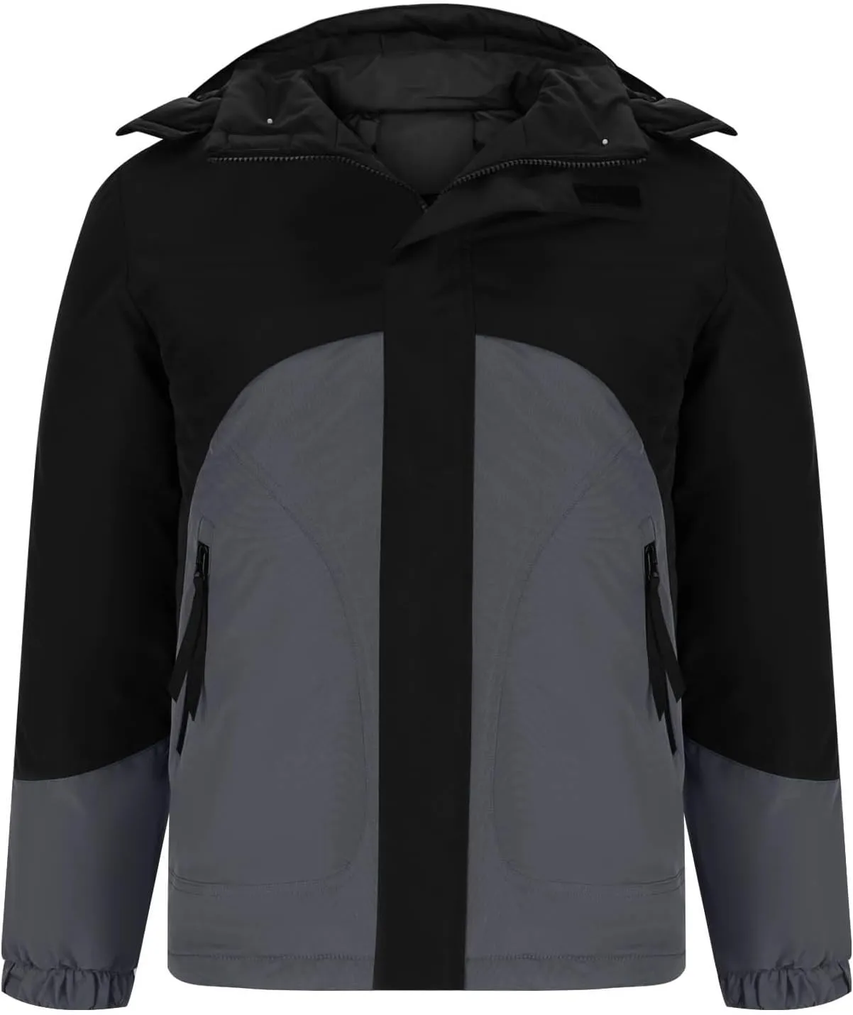 Puffer Jacket Men Thick Down Jacket Warm Winter Hooded Coat Zip up Padded Coat Quilted Insulated Jacket Thermal Outwear