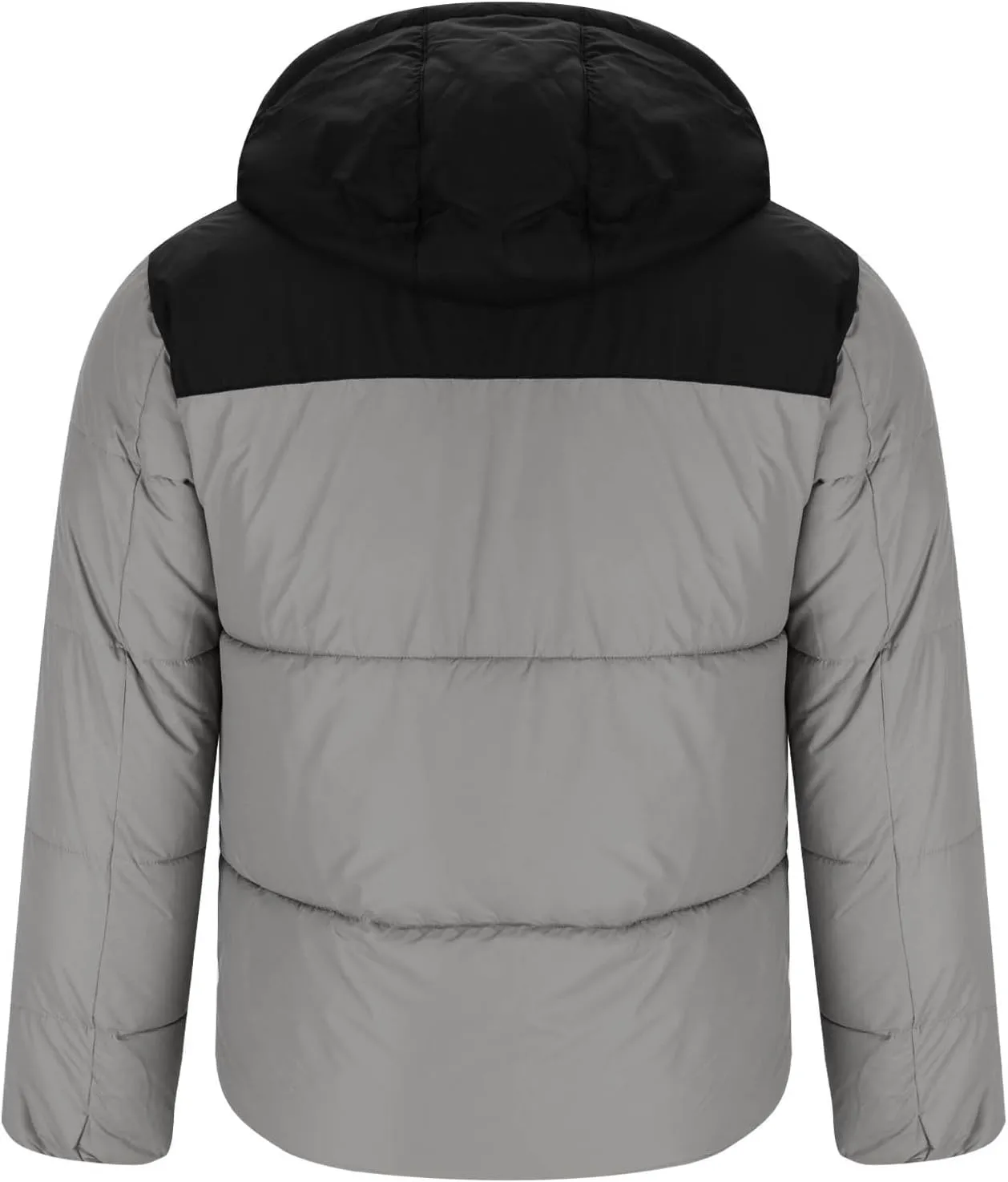 Puffer Jacket Men Zip up Padded Coat Hooded Down Jacket Warm Winter Coat Quilted Insulated Jacket Thermal Outwear