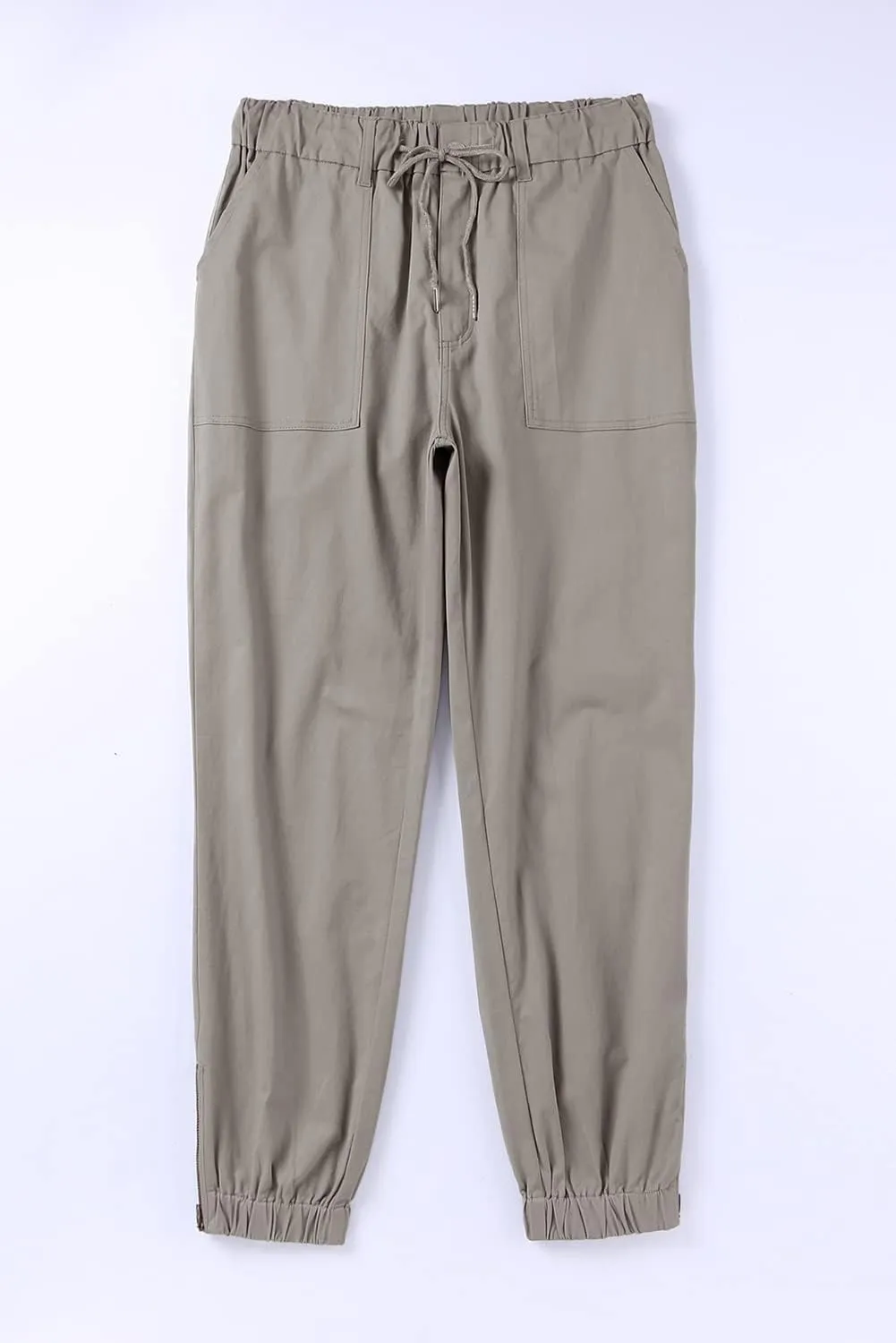 SELINK Pants for Women Casual Solid High Waist Pants Daily Trousers