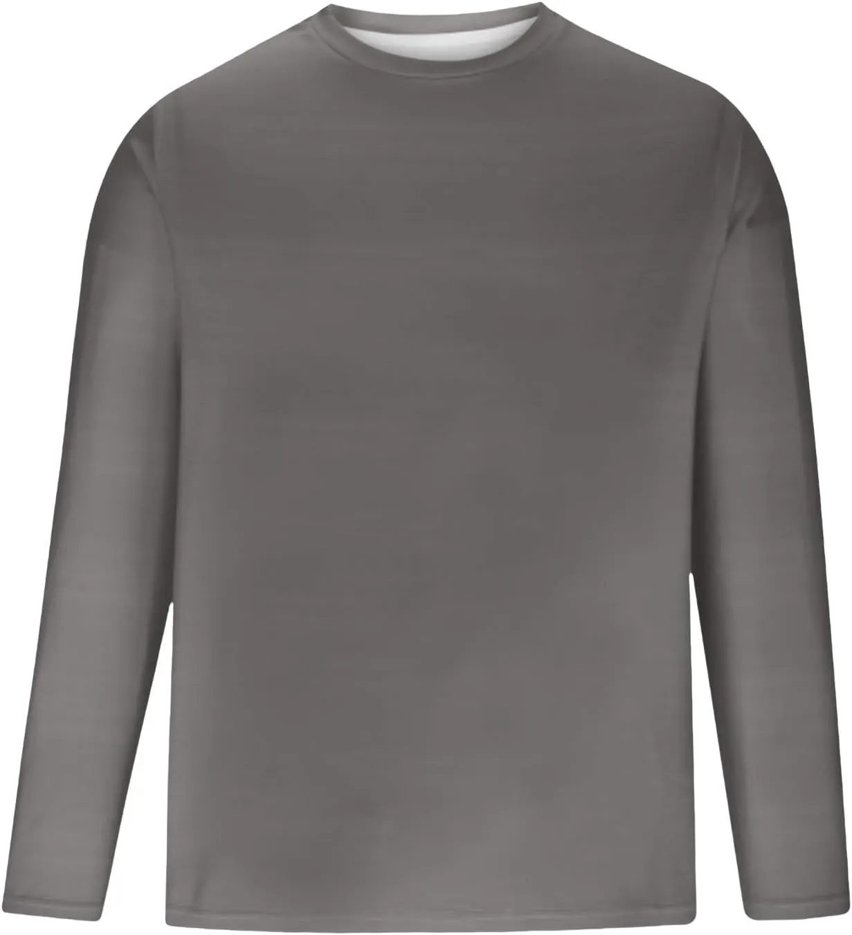 Summer Shirts for Men Long Sleeve Solid Color Crew Neck Comfortable Leisure Style Sport Pants Cute Trendy T-Shirts