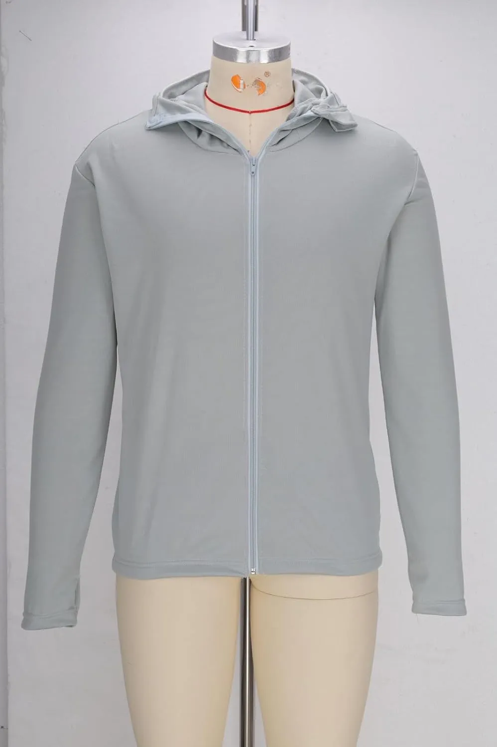 Sun Shirts for Men Hooded UPF 50  Long Sleeve Fishing Shirt with Mask UV Neck Gaiter Full Zip up Hoodie with Pockets