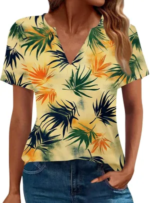 T-Shirts Women's Summer Striped Short-Sleeved V-Neck Shirt Business Casual Loose T-Shirt Trend Fashion Clothing top