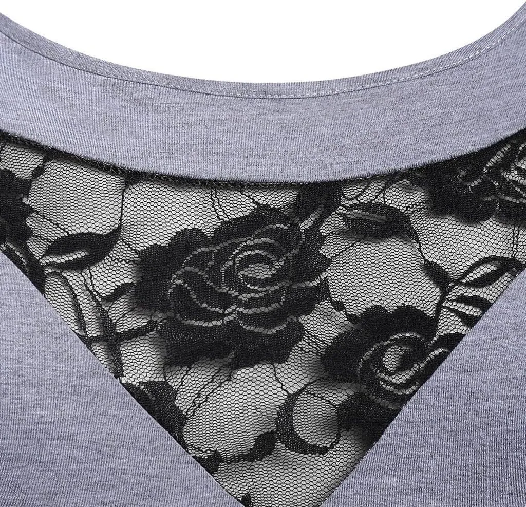 Tee Shirts for Women Summer Fall Short Sleeve Crewneck Lace Floral Loose Fit Plus Size Basic Tops Shirts Women 2025