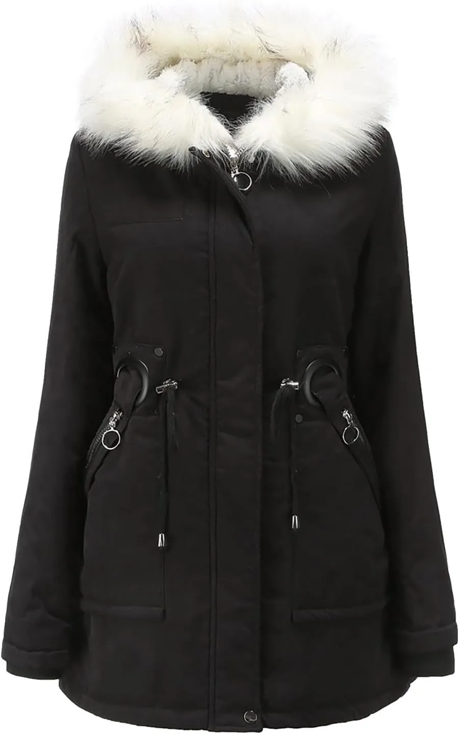 The Day on Clearance Deals Women's Down Jackets Parkas Winter Long Puffer Coats for Women Womens Winter Coats Black Winter Snow Coats Women Coats for Women with Hood Womens Outerwear Jackets Coats