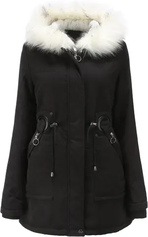 The Day on Clearance Deals Women's Down Jackets Parkas Winter Long Puffer Coats for Women Womens Winter Coats Black Winter Snow Coats Women Coats for Women with Hood Womens Outerwear Jackets Coats