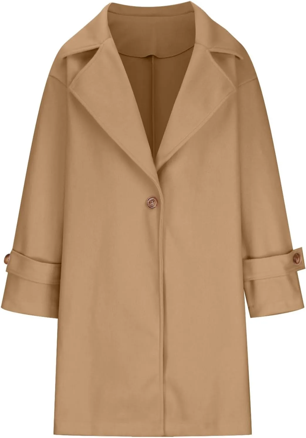 Trench Coats for Women 2024 Wool Blend Warm Winter Coats 2024 Casual Notch Lapel Single-Breasted Pea Coats