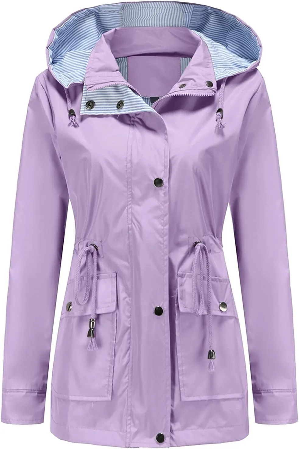Trench Coats For Women Outdoor Trench Raincoat With Hood Lightweight Plus Size For Girls Lightweight Trench Coat