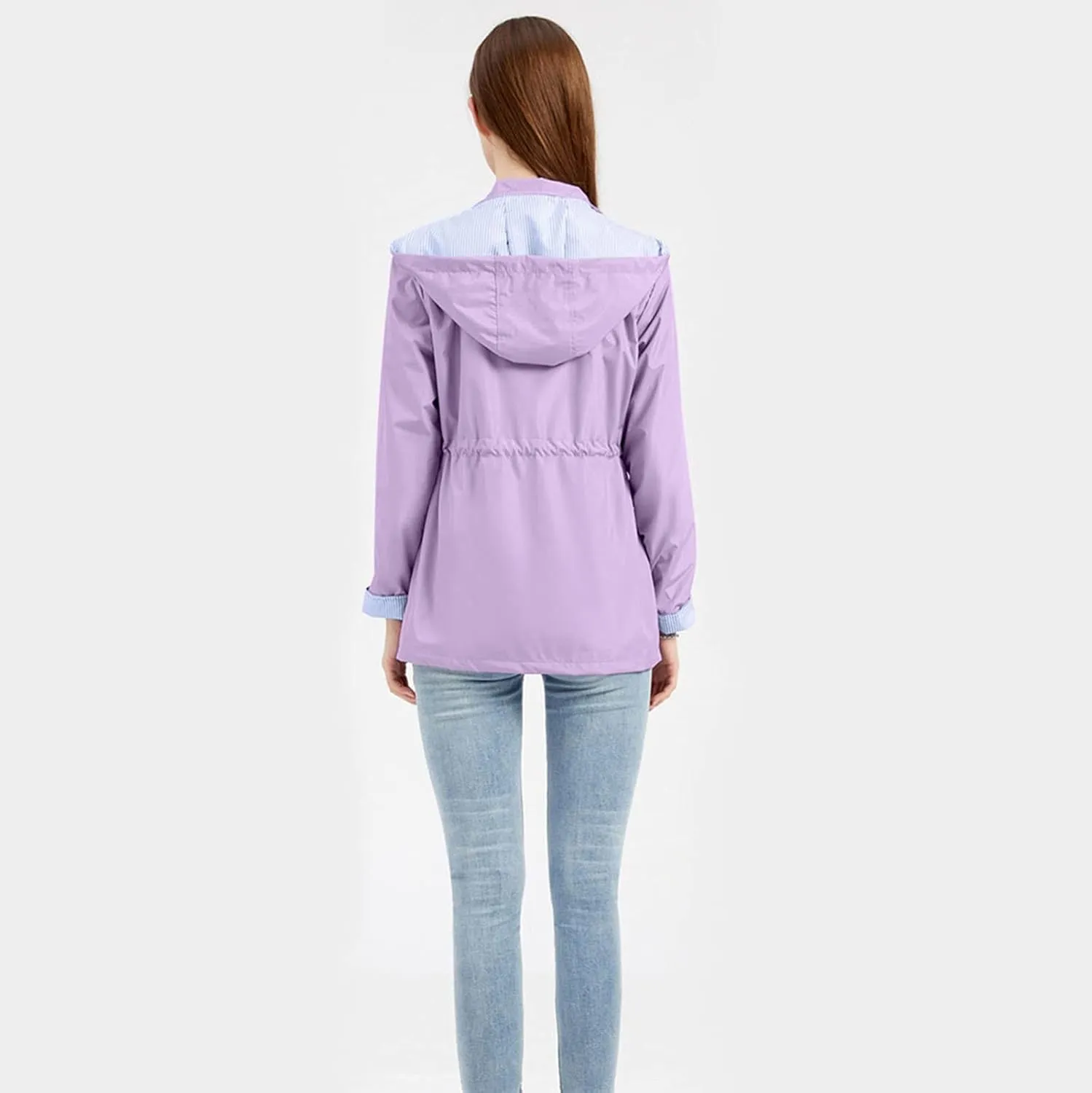 Trench Coats For Women Outdoor Trench Raincoat With Hood Lightweight Plus Size For Girls Lightweight Trench Coat