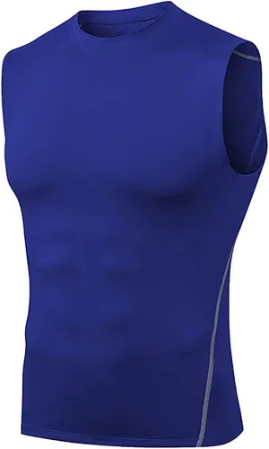 Uillui Mens Compression Shirts Sleeveless Slimming Shaper Vest Gym Workout Muscle Tank Tops Tummy Control Sports Undershirts