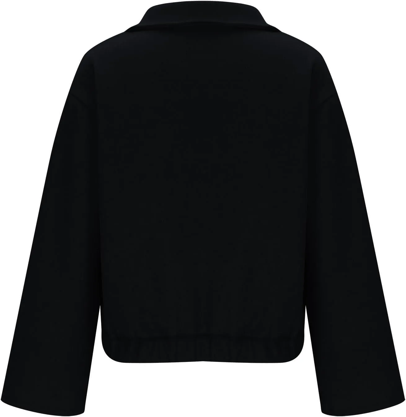 Winter Coats for Women 2024 Fashion Elegant Lapel Collar Cropped Peacoat Fall Warm Woolen Trench Coat Outerwear