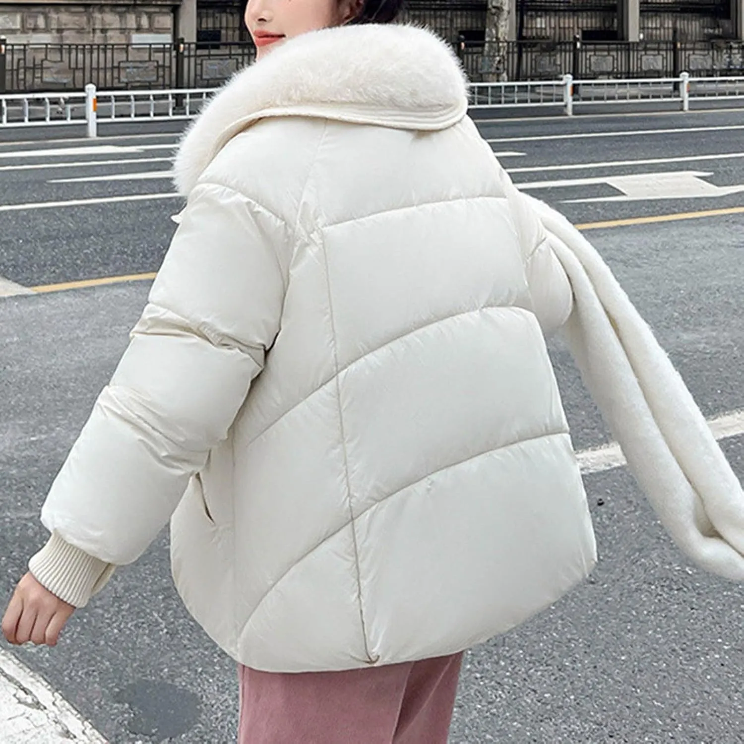 Winter Coats For Women With Hood Fleece Lined Thicken Warm Puffer Parkas Button Down Jacket Trendy Outfits Clothes