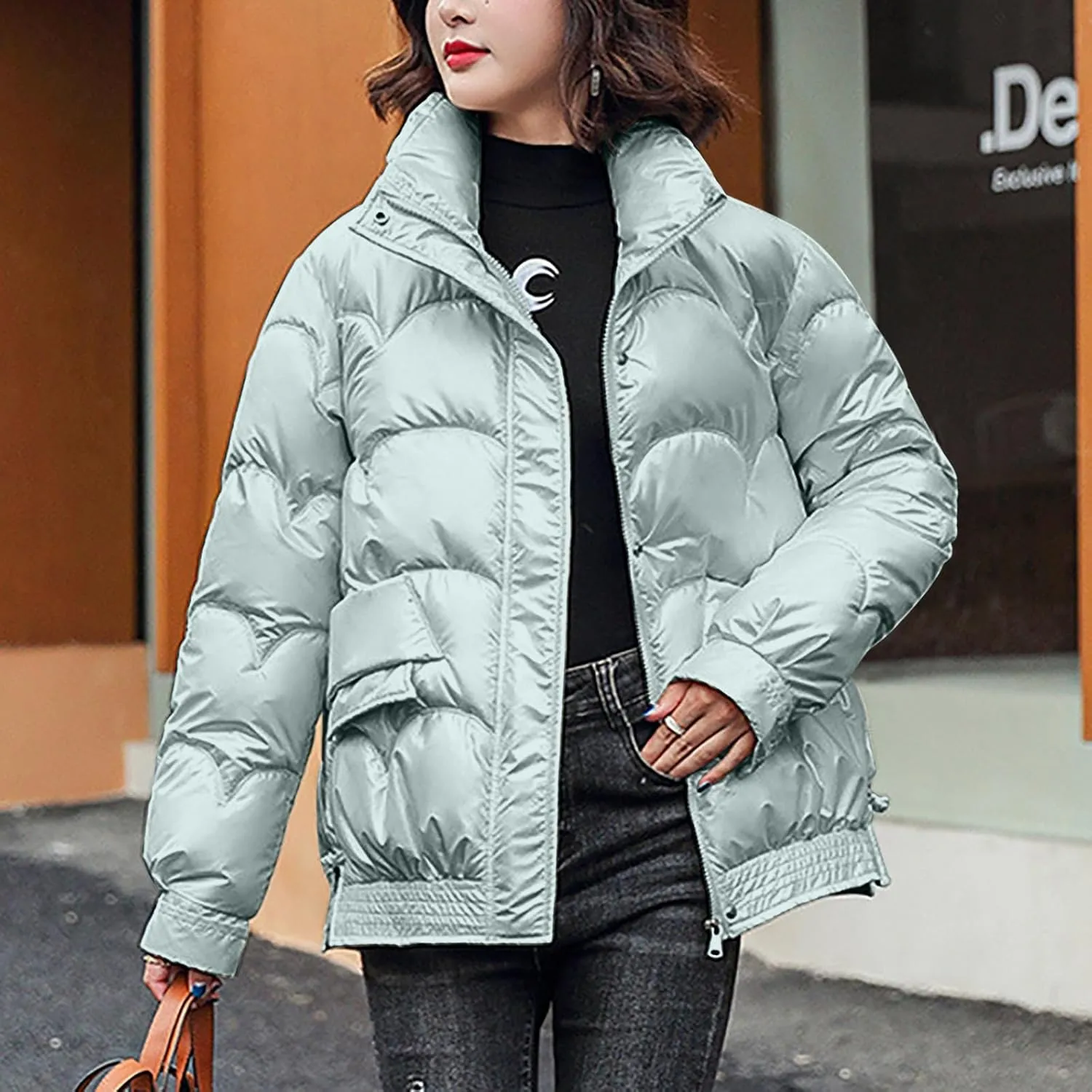Winter Coats For Women With Pockets Thicken Warm Puffer Parkas Plus Size Jacket Fashion Trendy 2025 Outfits Clothes
