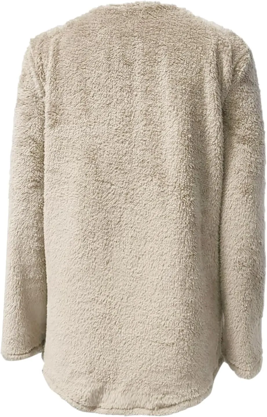 Women Fleece Winter Coats Faux Shearling Oversized Y2K Sweatshirts Long Sleeve Loose Fit Fuzzy Sherpa Pullover Tops Outerwear