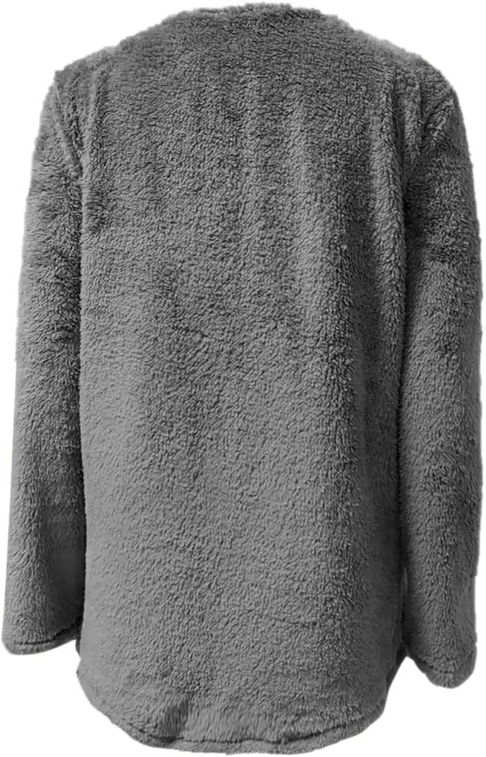 Women Fleece Winter Coats Faux Shearling Oversized Y2K Sweatshirts Long Sleeve Loose Fit Fuzzy Sherpa Pullover Tops Outerwear