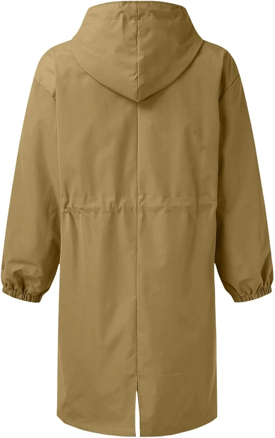 Women Winter Wool Blend Camel Mid-Long Coat Notch Double-Breasted Lapel Jacket Outwear