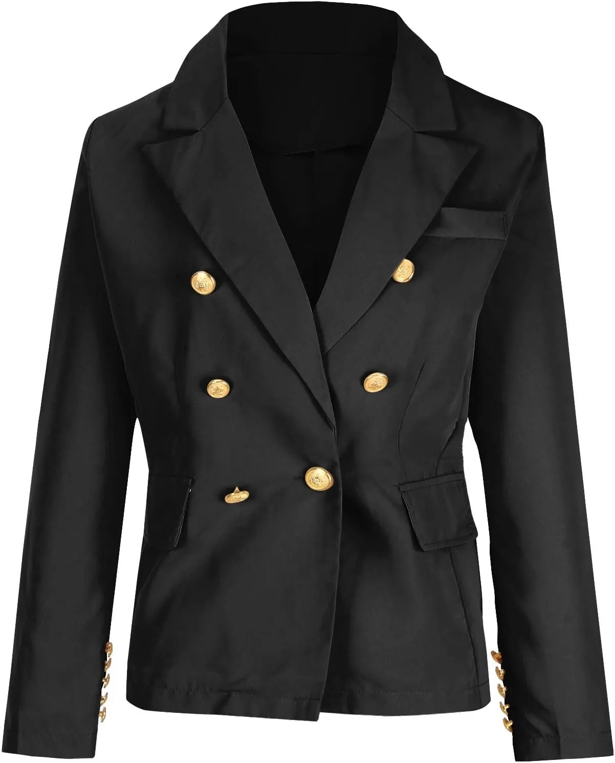 Womens Blazers Dressy Casual Long Sleeve Double Breasted Suit Jackets Classic Fitted Work Office Blazer Clothes