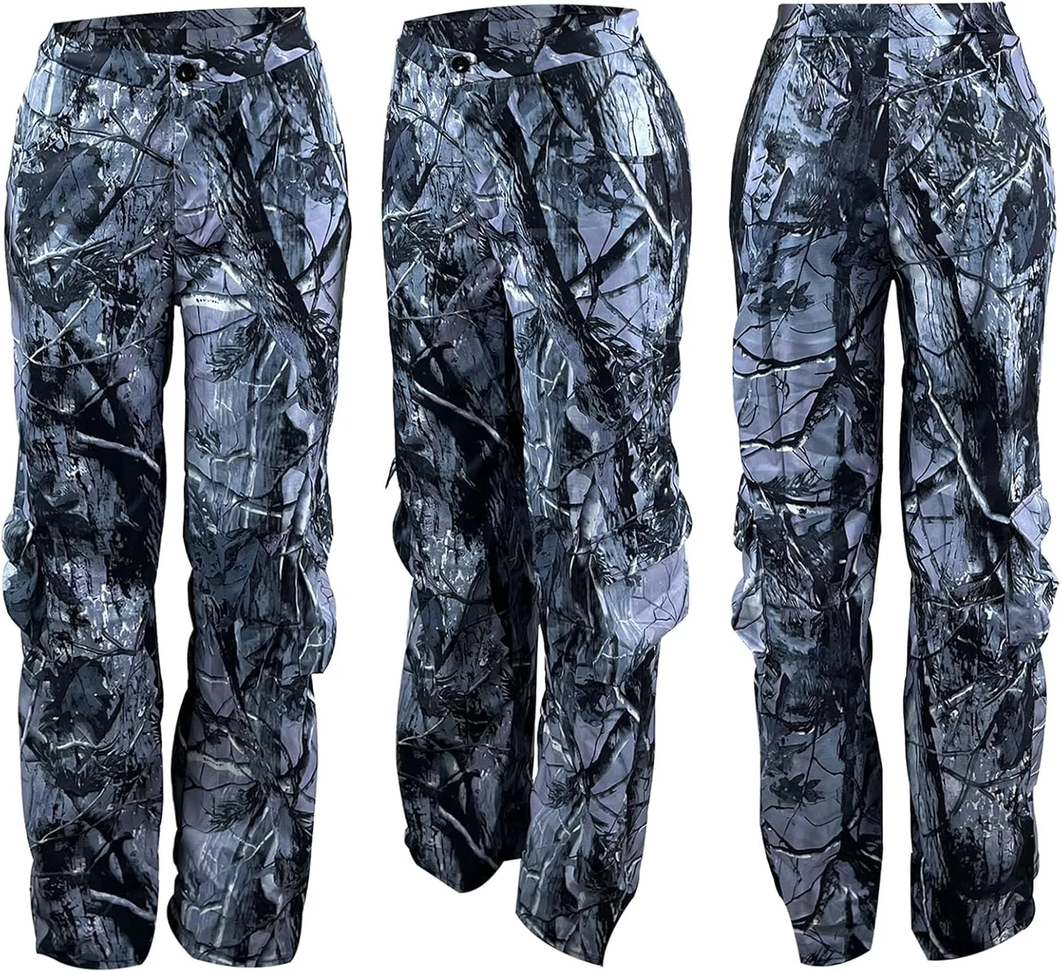 Women's Camo Cargo Pants High Waist Camouflage Jogger Pants Sweatpants Army Cargo Pants