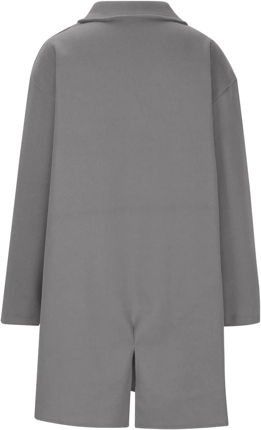 Women’s Double Breasted Mid Long Trench Coat 2024 Lapel Collar Pea Coats Winter Wool Coats with Pockets Outerwear
